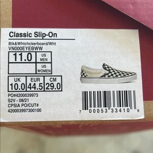 Vans Classic Slip-On Black and White Checkerboard Shoes